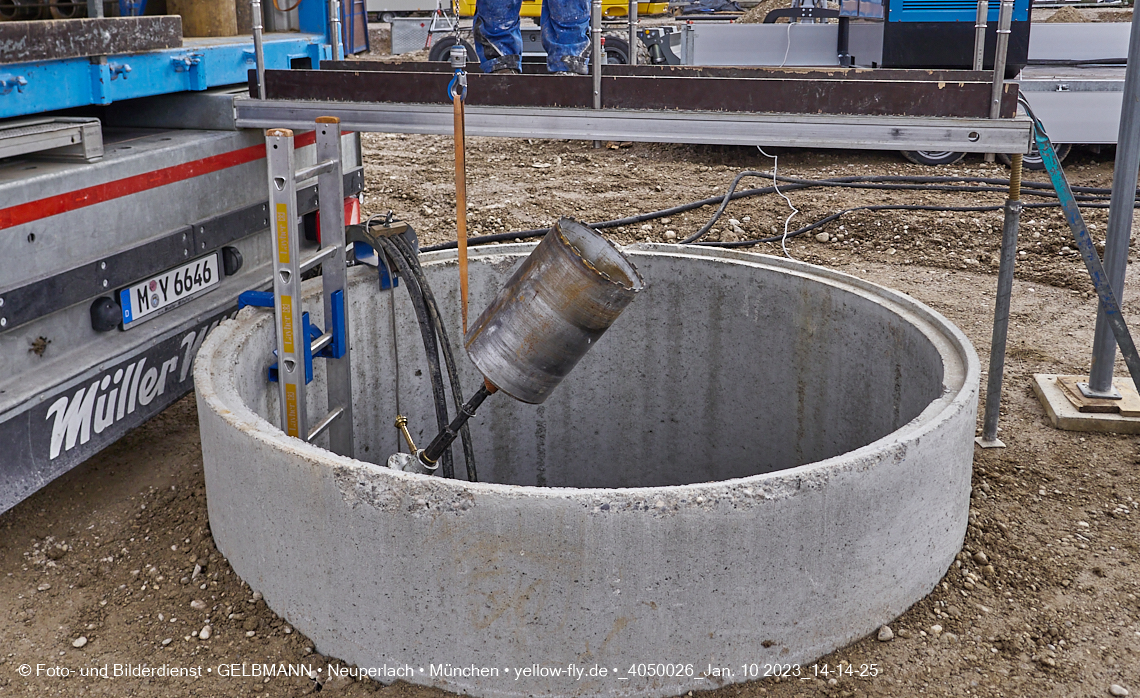 10.01.2023 - Baustelle an der Quiddestraße Haus für Kinder in Neuperlach
